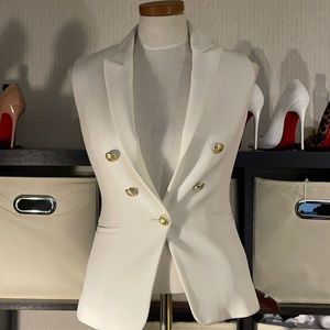 White Express Blazer Vest